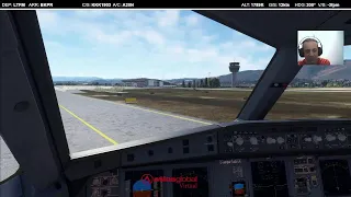 MSFS 2020, Live, IVAO flight LTFM-BKPR A320 Fs2crew.