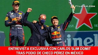 ENTREVISTA EXCLUSIVA CON CARLOS SLIM DOMIT TRAS PODIO DE CHECO PÉREZ EN GP DE MEXICO ✅🔥