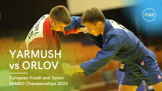 YARMUSH Ivan vs ORLOV Daniil. -71 kg. European Youth and Junior SAMBO Championships 2022