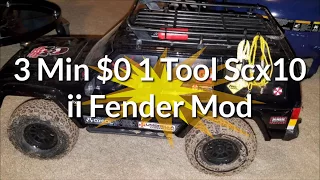 How To Mod Axial Scx10ii Fenders. Quick, Easy and the best part!!! FREE!!