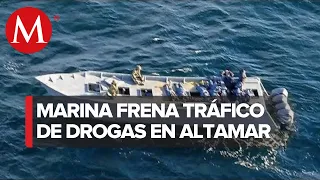 Marina intercepta lanchas rápidas con 4.8 toneladas de cocaína en el Pacífico