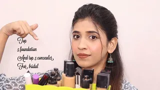 Top 5 foundation and Top 5 Concealer for bridal in summer | Shruti makeover