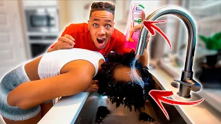 I PUT NAIR HAIR REMOVAL IN MY GIRLFRIEND HAIR ! *BAD IDEA*