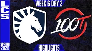 TL vs 100 Highlights | LCS Spring 2020 W6D1 | Team Liquid vs 100 Thieves