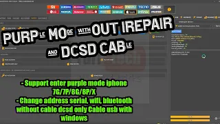 PURPLE MODE WITHOUT IREPAIR AND DCSD CABLE