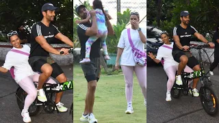 Neha Dhupia, Angad Bedi Along with Daughter Maher Spotted Playing in Garden 🤩💖