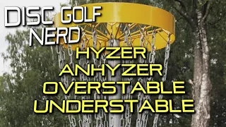 Disc Golf Terms Explained - Hyzer Anhyzer | Overstable Understable - Beginner Tips - Disc Golf Nerd