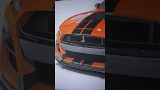 Super realistic drawing of Ford Mustang Shelby GT500