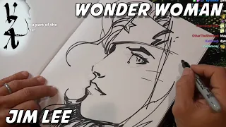 Jim Lee drawing a Wonder Woman Profile