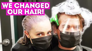 I Convinced My Boyfriend to Dye His Hair! (I change mine too)