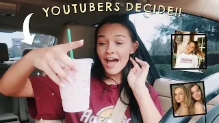 Letting youtubers pick my starbucks drinks for a week