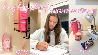 10PM HIGH SCHOOL NIGHT ROUTINE | productive, realistic, & simple