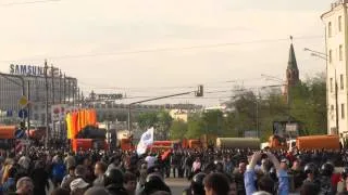 Марш Миллионов 06 мая 2012 Первый "прорыв" и наше задержание, стоящих на месте, с ребёнком