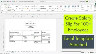 Create Salary Slip For 100+ Employees In Excel 5 Minutes  | Download Payslip Template | Tamil| 2022