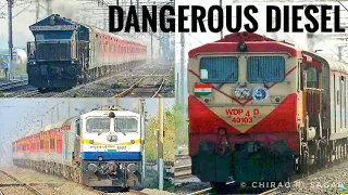 Dangerous DIESEL ENGINE at 130 Kph | Longest Rajdhani & Duronto | Western Railways | Indian Railways