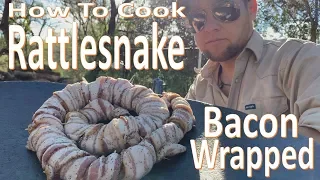 Bacon Wrapped RATTLESNAKE -Eating the Snake that Bit ME-