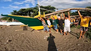 IBINABA NA ANG MALAKING BANGKA