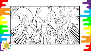 Sonic the Hedgehog Coloring Page | Shadow the Hedgehog  | Knuckles the Echidna | Alan Walker - Force