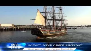 HMS Bounty: 17 crew rescued near Hurricane Sandy