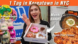 Ich besuche KOREATOWN in NYC | leckere Donuts, Koreanisches Essen, Bubble tea & Korean skincare