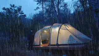 Camping VLOG . The most perfect rain camping in my life