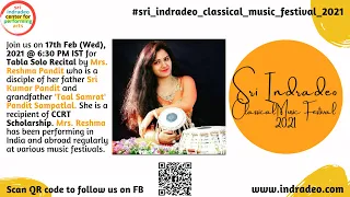 Tabla Solo Recital by Mrs. Reshma Pandit