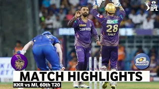 full highlight | Mumbai Indians VS Kolkata Knight Rider Ipl Match 60 2024 | MI VS KKR IPL