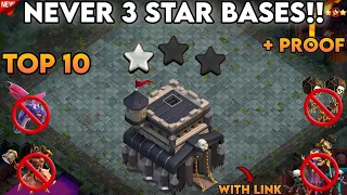 NEW NEVER 3 STAR BASES!! WITH LINK + PROOF!! TH9 NEW BASES DESIGN WAR|CWL|PUSH {CLASH OF CLANS}