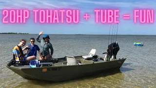 Tohatsu / Mercury 20HP - Can it pull a tube?