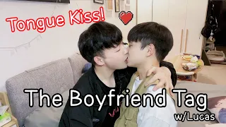 I Tongue Kissed My Boyfriend 👄🔥🔥| The Boyfriend Tag w/Lucas | French Kiss[Gay Couple Lucas&Kibo BL]