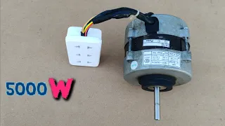 I make 220v 5000w electric generator from air condition outdoor fan