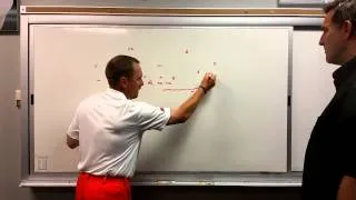 Ole Miss coach Hugh Freeze diagrams his offense