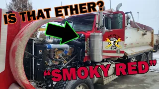 "Smoky Red" C-15 Smokes Bad when it is Cold, but why? Cat Diesel Engine.