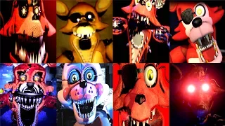 45 FOXY JUMPSCARES! | FNAF Fan Games | IULITM