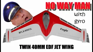 XFLY Eagle Twin 40mm RC EDF jet Wing with Gyro EPO 1019mm (Red/White) Unboxing
