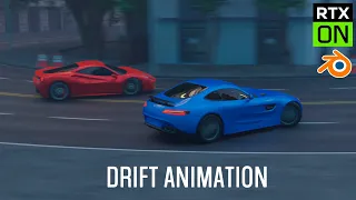 3d animation in blender | Drift | Ferrari VS Mercedes AMG GT