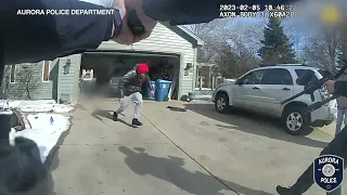 Newly released bodycam video shows suburban police shoot man armed with knives