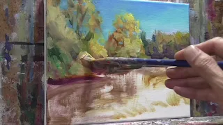"Virginia Water" time-lapse Oil Painting Landscape Demo