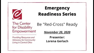 Emergency Readiness Series- Be Red Cross Ready The Center for Disability Empowerment