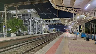 Terrific MidNight Trains WAP7 Mumbai Duronto+Hapa Duronto attacks Umroli at 130 kph-Indian Railways