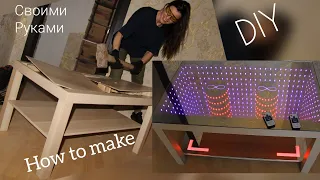 Upgrade 99lvl ikea table, how to make infinity mirror Coffee table, бесконечное зеркало как сделать