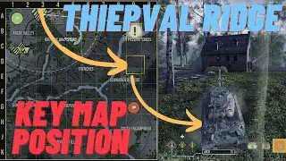 Thiepval Ridge Key Map Position (North Spawn, Standard Battle). World of Tanks Console.