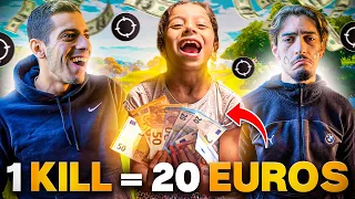 1 KILL SUR FORTNITE = 20€ !! MA PETITE SOEUR MA DÉPOUILLÉ 😭 ( Elle est trop forte)