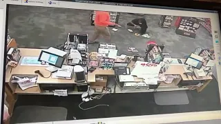 Grappler Thwarts Would-Be Robber With Knife While Security Watches