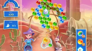 Bubble Witch 2 Saga Level 2458 with no booster & 1 bubble left