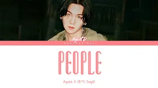 Agust D (BTS Suga) - 'People' lyrics (Color Coded Eng/Rom/Han/가사)