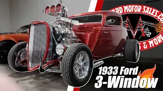 1933 Ford 3-Window Coupe Street Rod For Sale Vanguard Motor Sales #0119