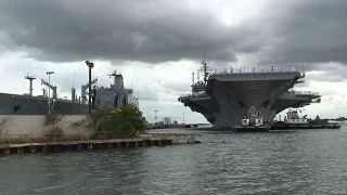 USS Kitty Hawk Sails into Pearl Harbor