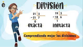 División exacta e inexacta- ¿Qué significa que el residuo sea cero o diferente de cero?