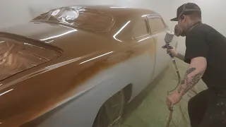 Painting the 1950 Ford... the tarp was a BIG mistake 😵‍💫